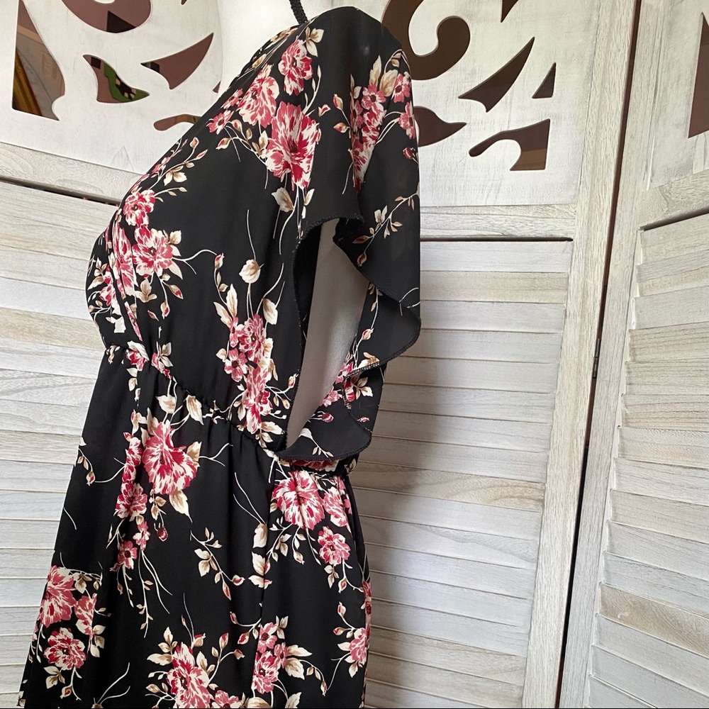 T O R R I D Chiffon Wrap Black Floral Kimono Top - image 8